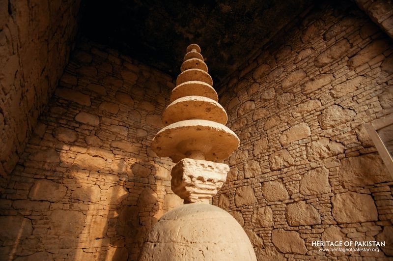 Carved relief and sculptural layers reveal craftsmanship of ancient artisans.
